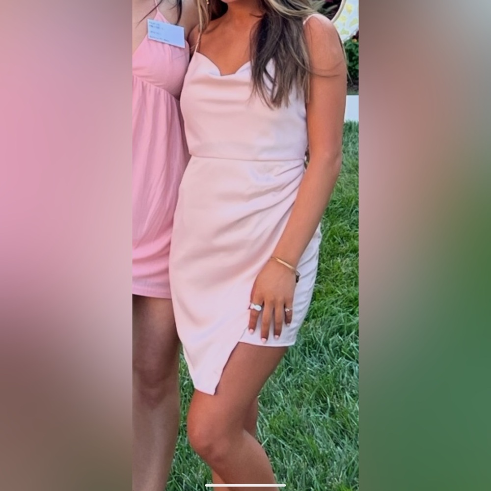 PrettyLittleThing Light Pink Mini Dress